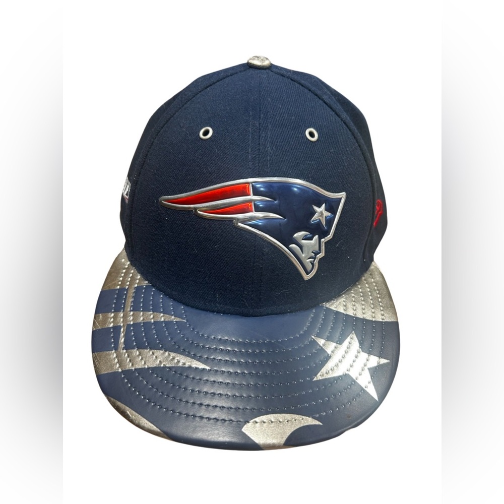 New England Patriots New Era NFL Low Profile Fitted Hat Cap  7 3/4 Blue